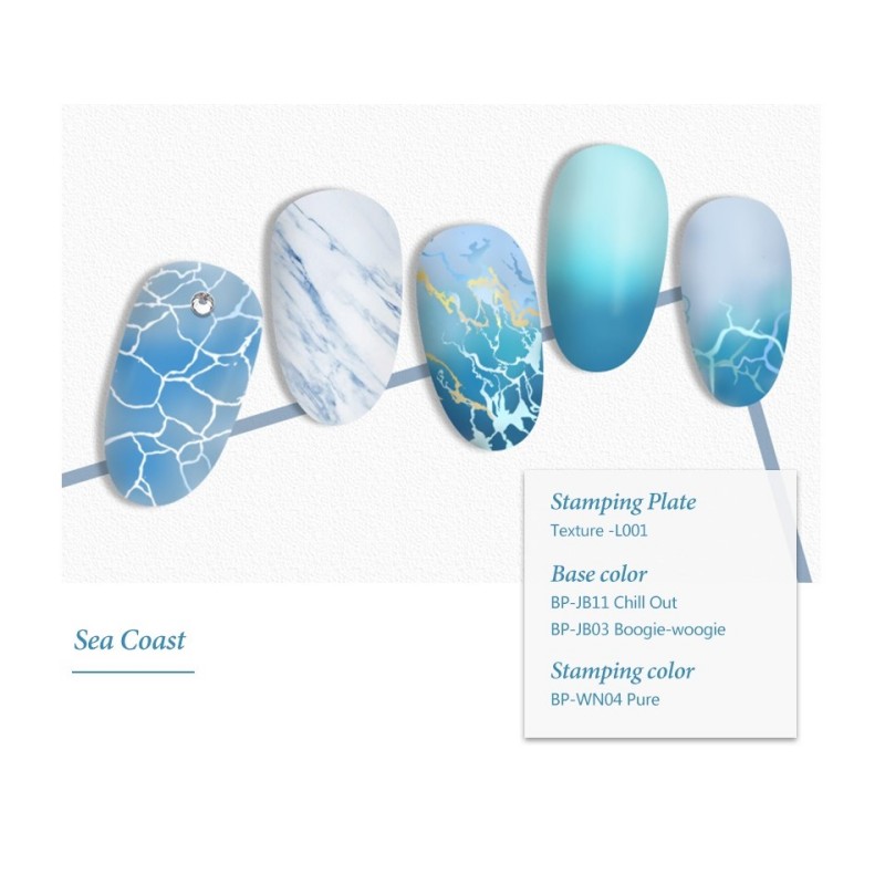 Born Pretty Nagelplatte - Texture 46961