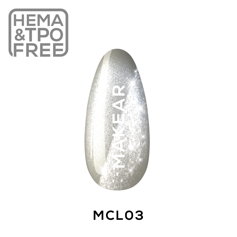 Makear MCL03 Silver Purr - UV Gel Polish 8ml