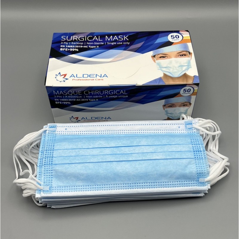 Medicinska maska za obraz Aldena - MODRA