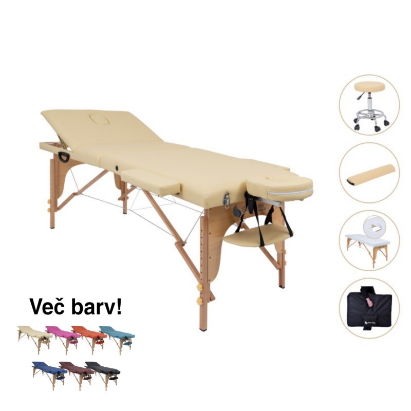 Prenosna masažna miza Aurora s stolom