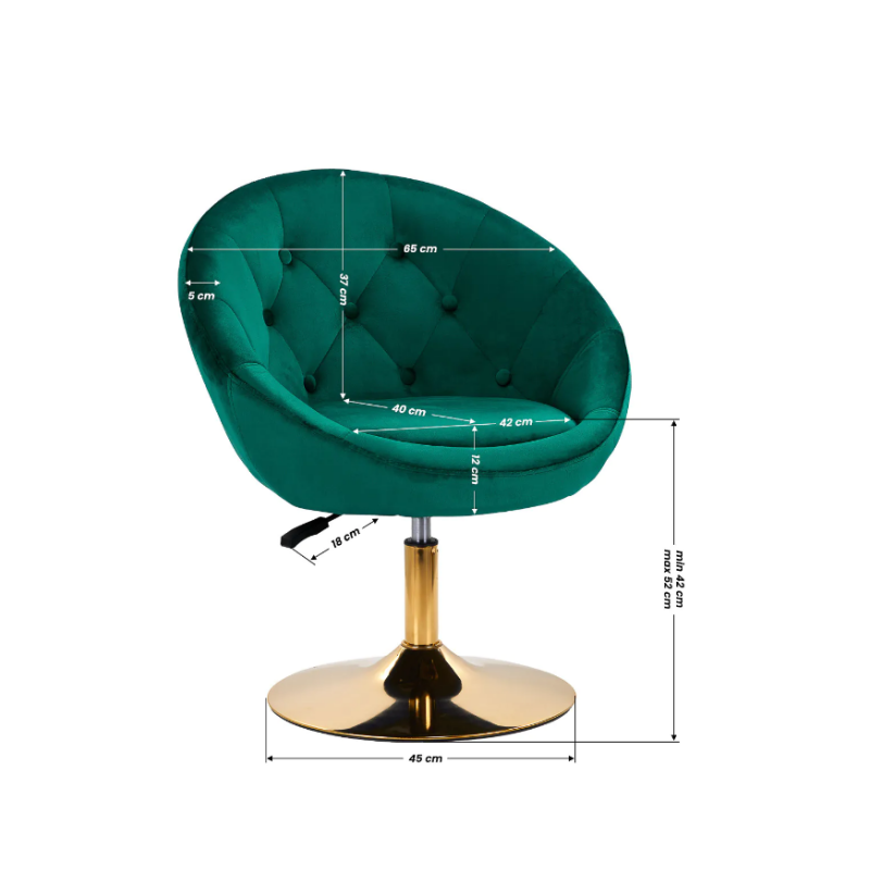 Kozmetični vtrljiv stol Rico