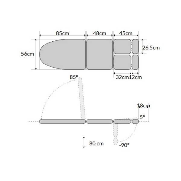 Miza/stol za podiatrijo SF-1030-B-POD