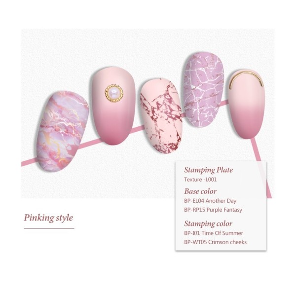 Born Pretty Nagelplatte - Texture 46961