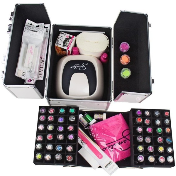 Kozmetični kovček Beli - kristali