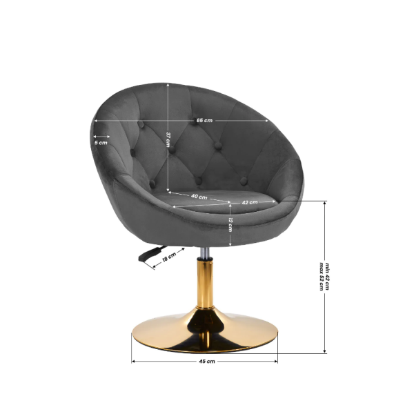 Kozmetični vtrljiv stol Rico