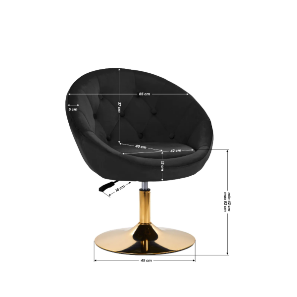 Kozmetični vtrljiv stol Rico