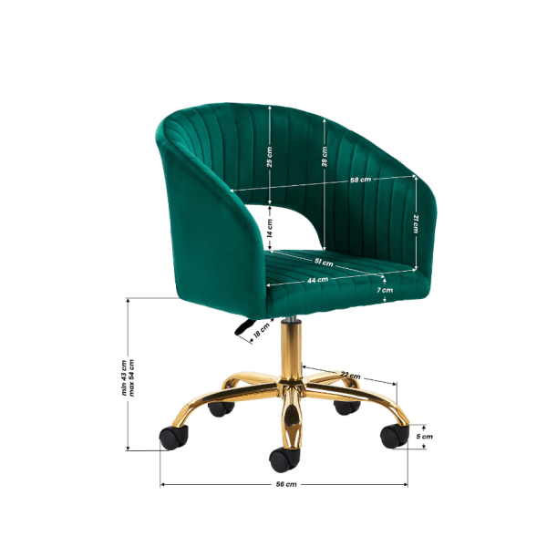 Kozmetični vtrljiv stol Rico AS8139