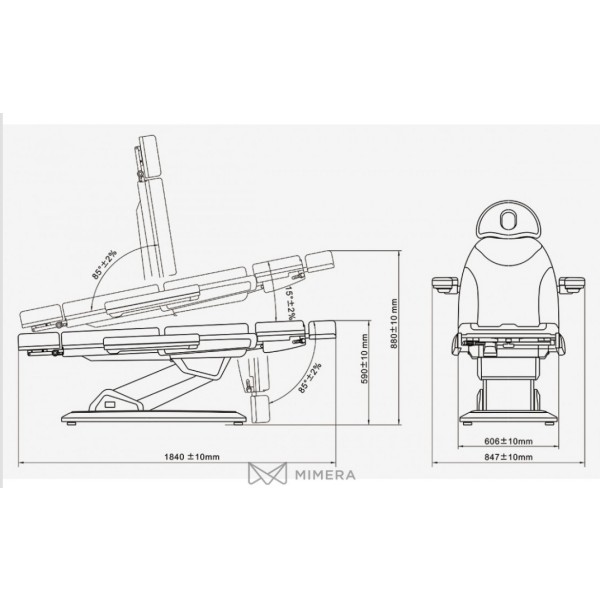 Električni kozmetični stol LEVI E3