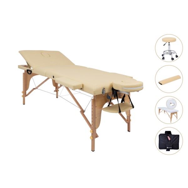 Prenosna masažna miza Aurora s stolom