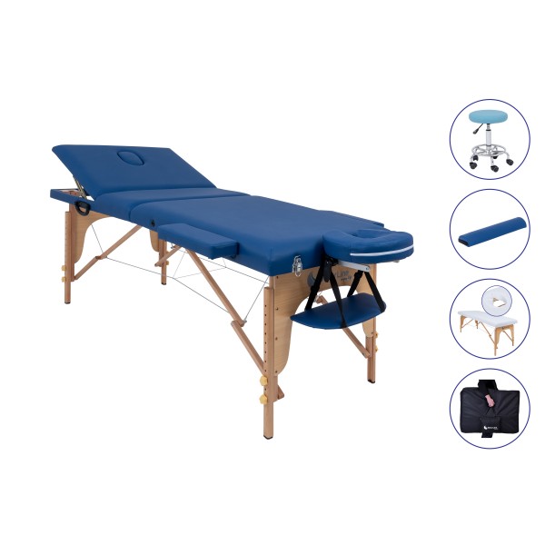 Prenosna masažna miza Aurora s stolom