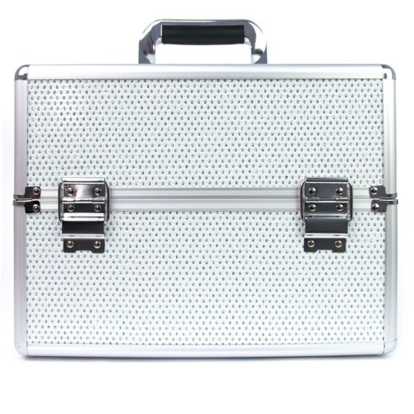 Kozmetični kovček Beli - kristali