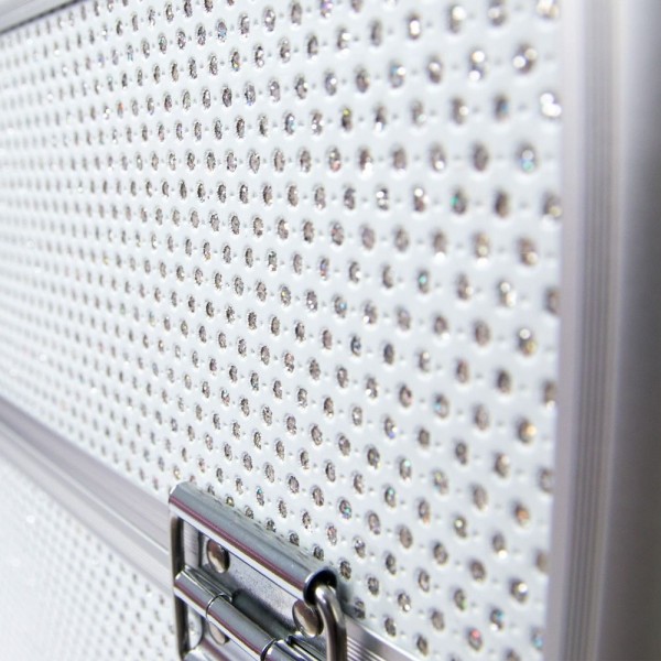 Kozmetični kovček Beli - kristali