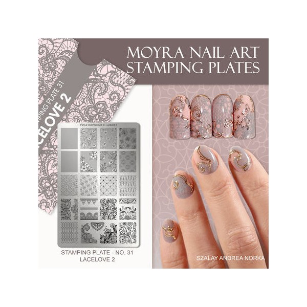 Moyra Stempelplatte LACELOVE 2 Nr.31