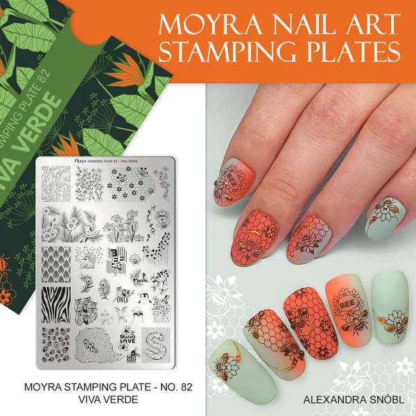 Moyra Stamping Plate VIVA VERDE Nr.82