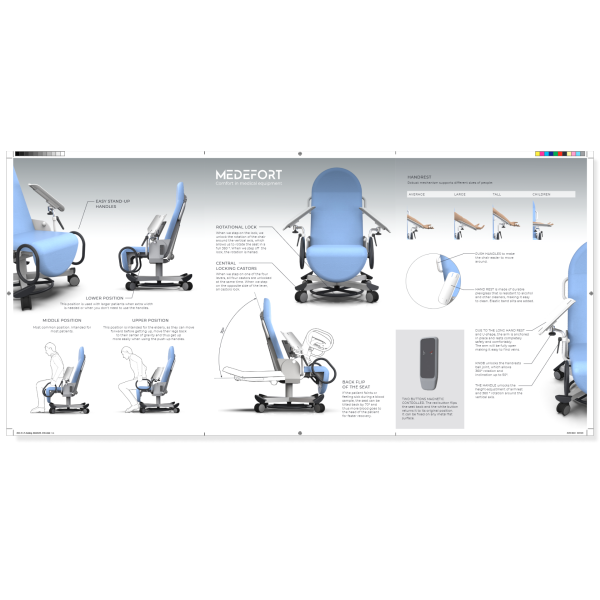 Stol za odvzem krvi Medefort