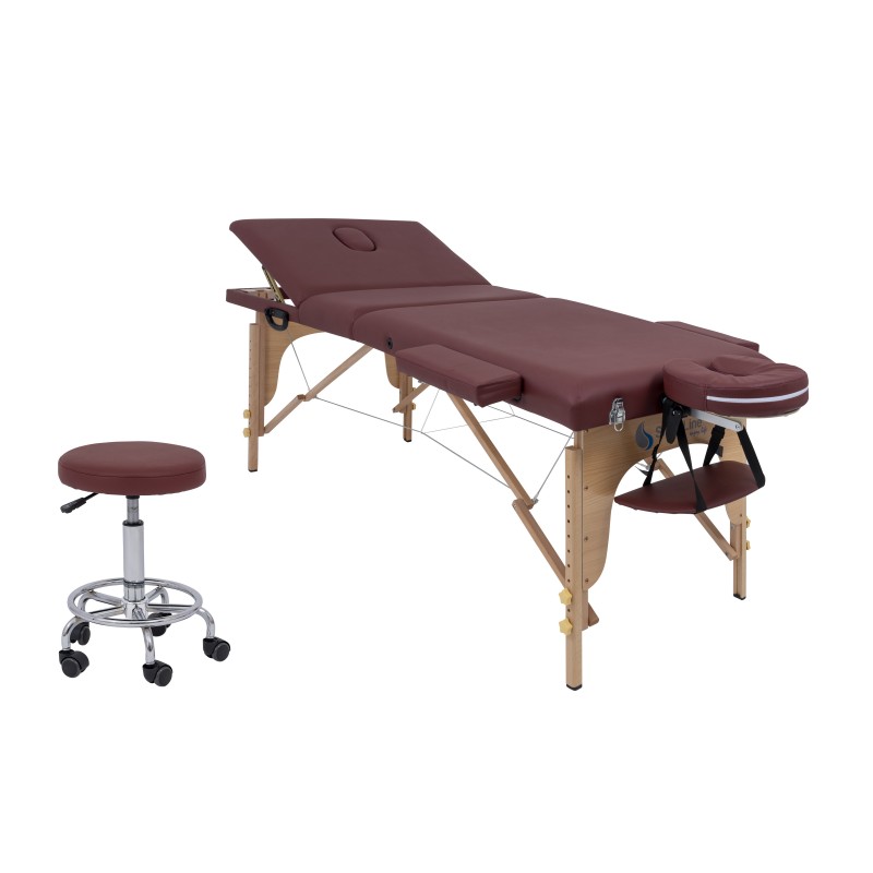 Prenosna masažna miza Aurora s stolom