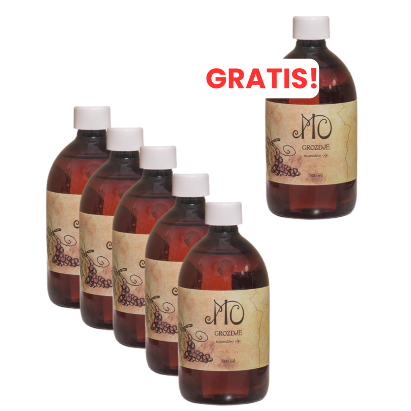 Masažno olje Grozdje 5+1 gratis