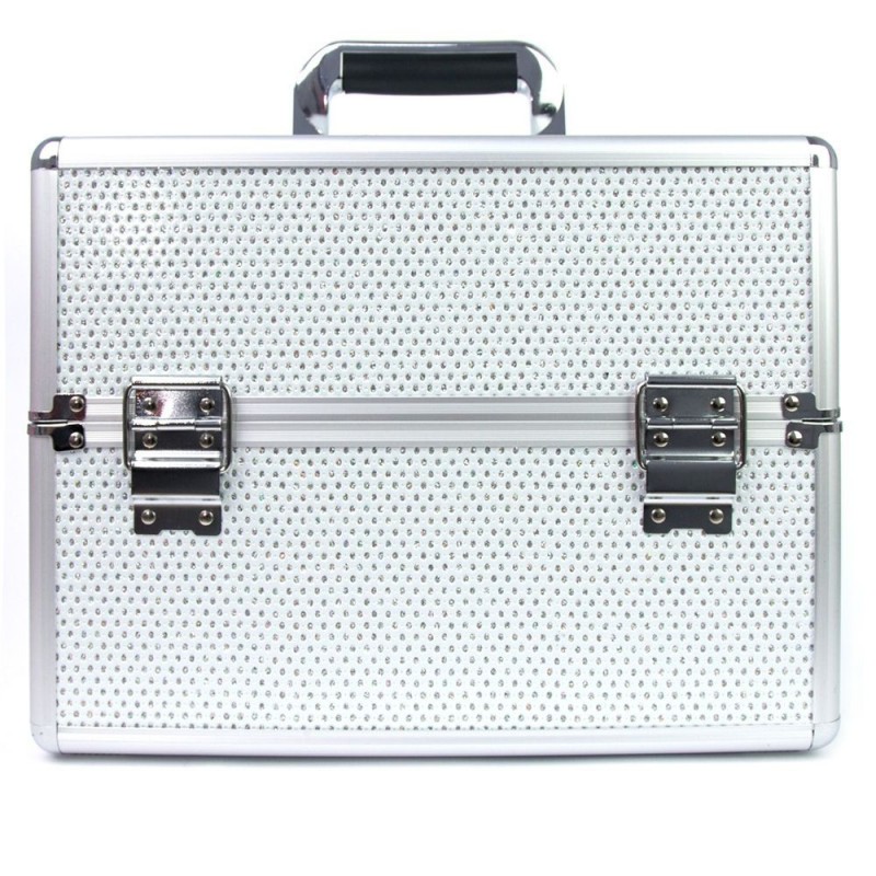 Kozmetični kovček Beli - kristali