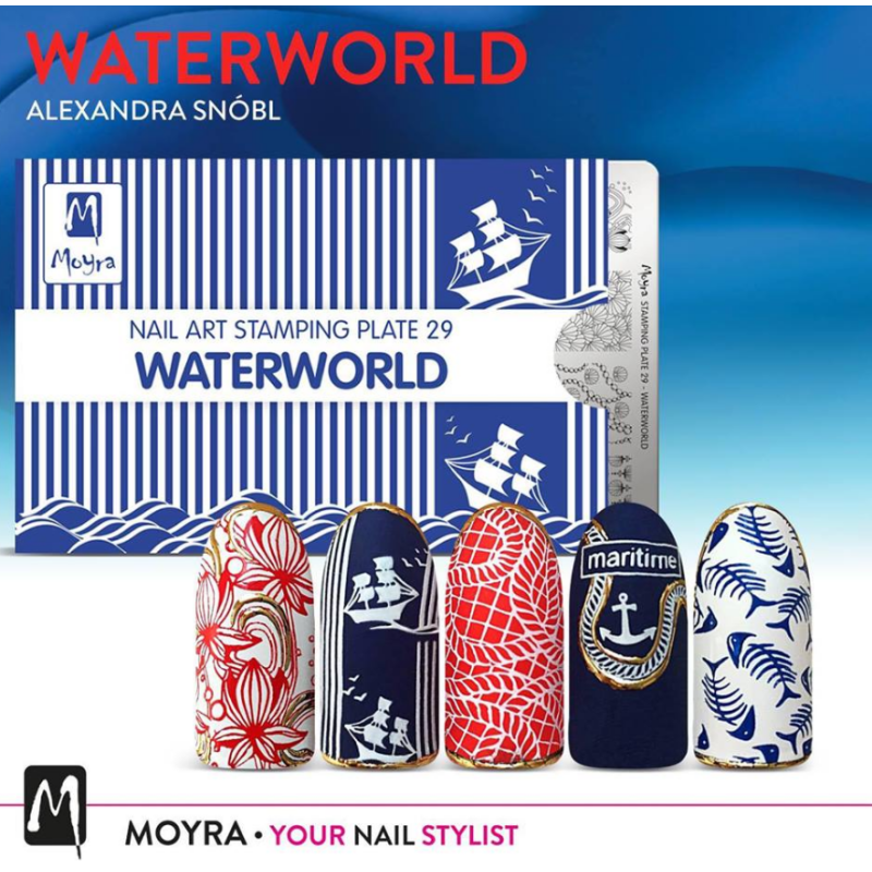 Moyra Stempelplatte WATERWORLD Nr.29