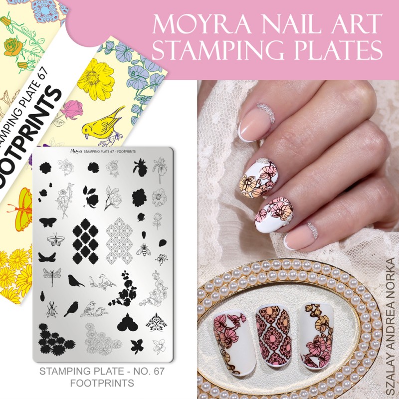Moyra Stamping Plate FOOTPRINTS Nr.67