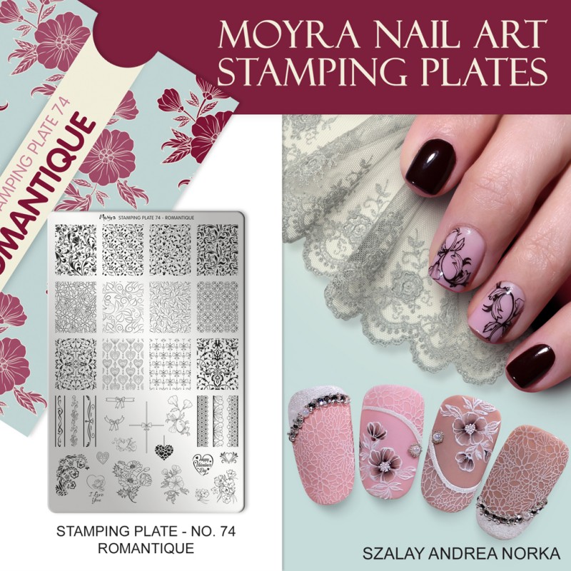 Moyra Stamping Plate ROMANTIQUE Nr.74