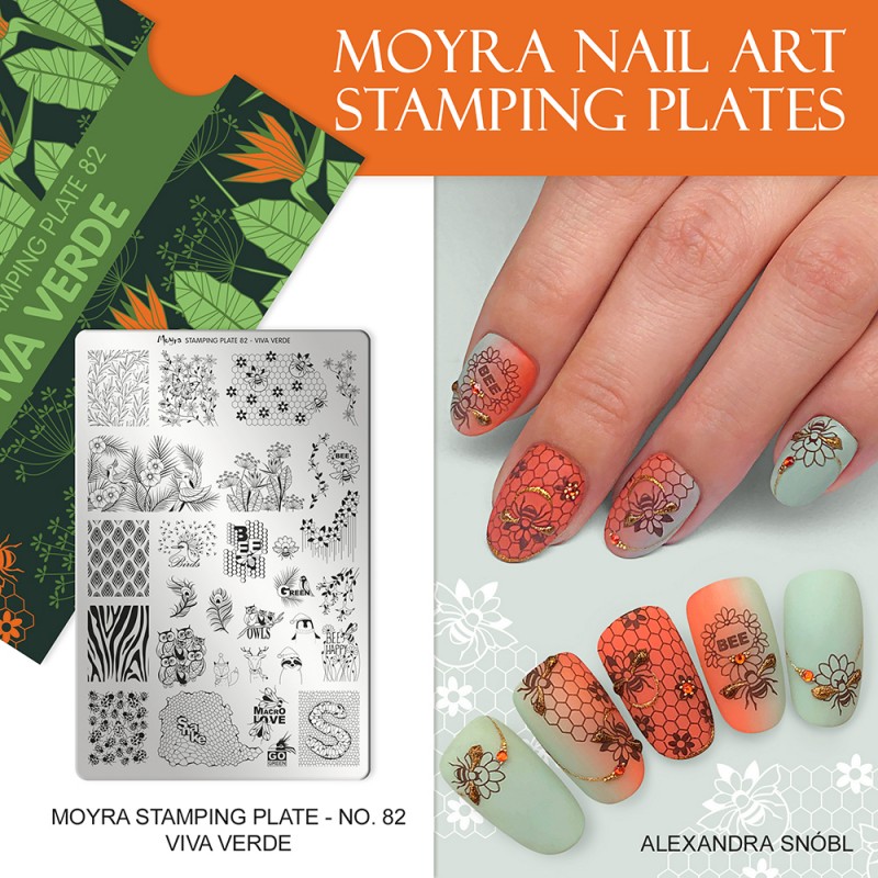 Moyra Stamping Plate VIVA VERDE Nr.82