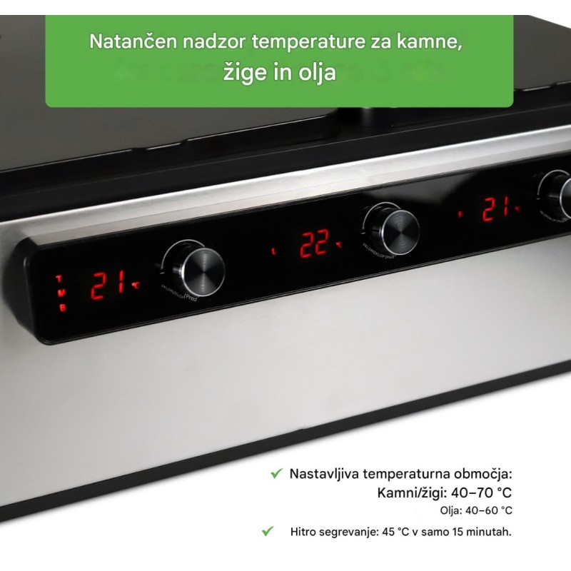 Večnamenski grelec za kamen in olje