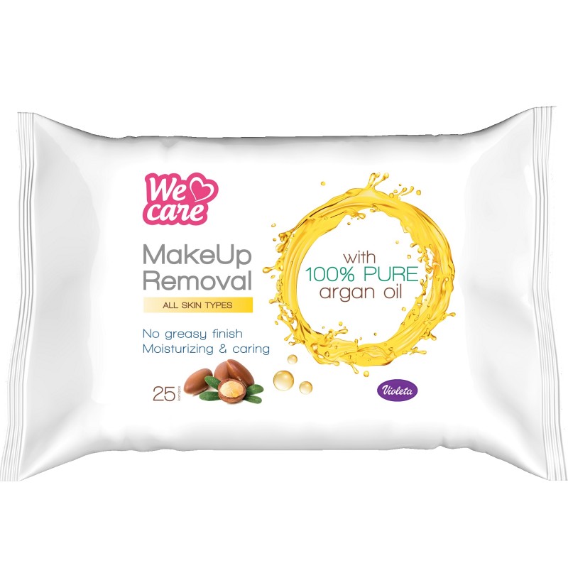 Feuchttücher zur Make-up-Entfernung mit Arganöl