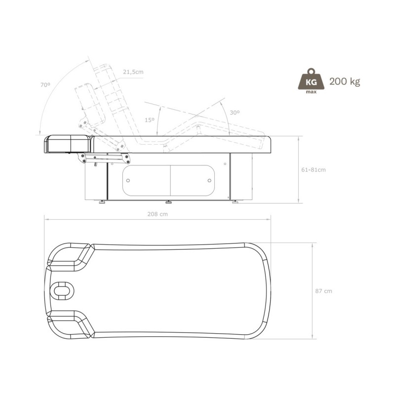 Spa miza 361A z ogrevanjem