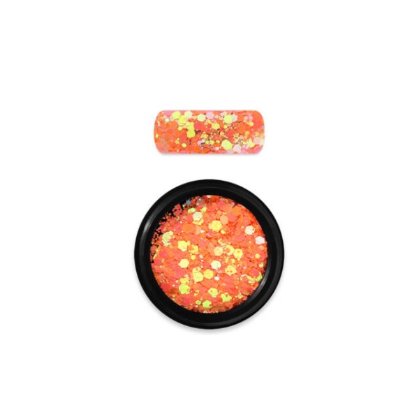 Holo Glitter mix No.22 - Chameleon light orange
