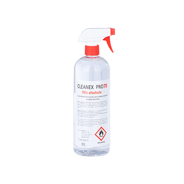 Cleanex Pro 1L, alkoholno čistilo za površine 70%