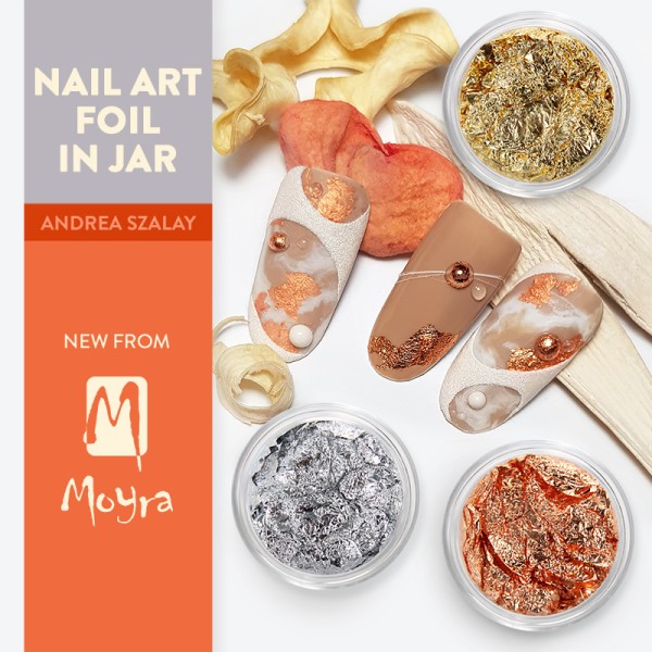 Moyra Nail art folija v kozarčku No.1 - Srebrna