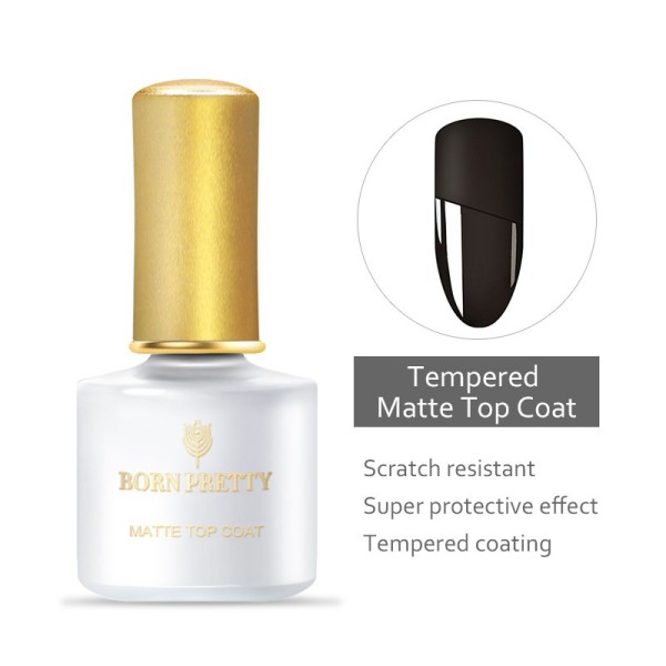 BORN PRETTY Tempered matte top coat no wipe 45445-2