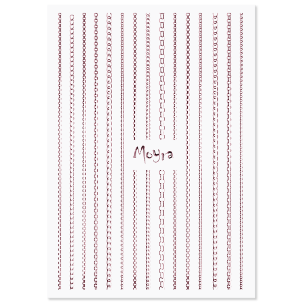 Moyra 3D naljepnice za nokte - Veriga Nr.03 (Rose gold)