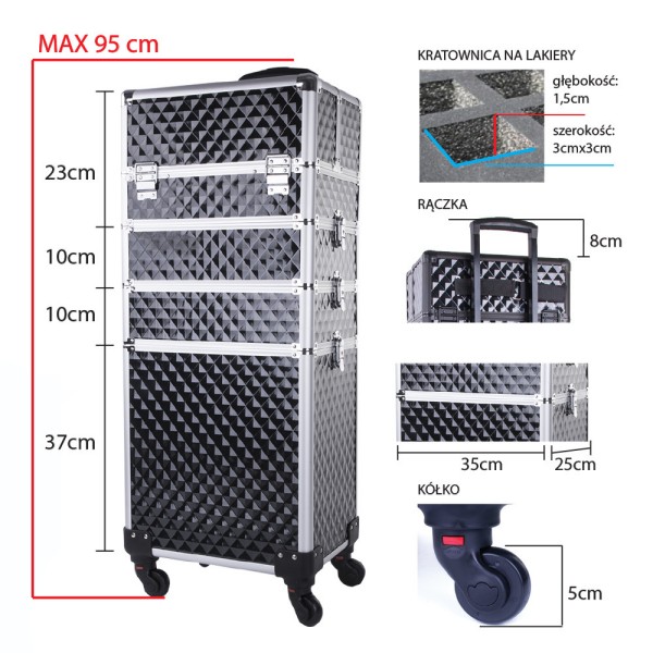 Kozmetični kovček Maxi 4v1