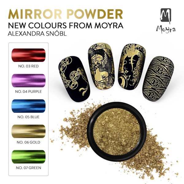 Moyra Mirror powder No.5 - modra