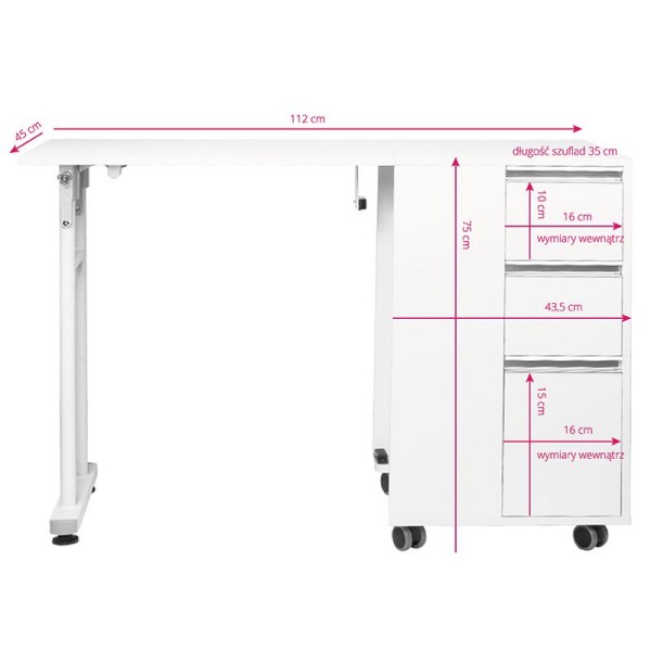 Sklopivi stol za manikuru AS6501 / BD-3802