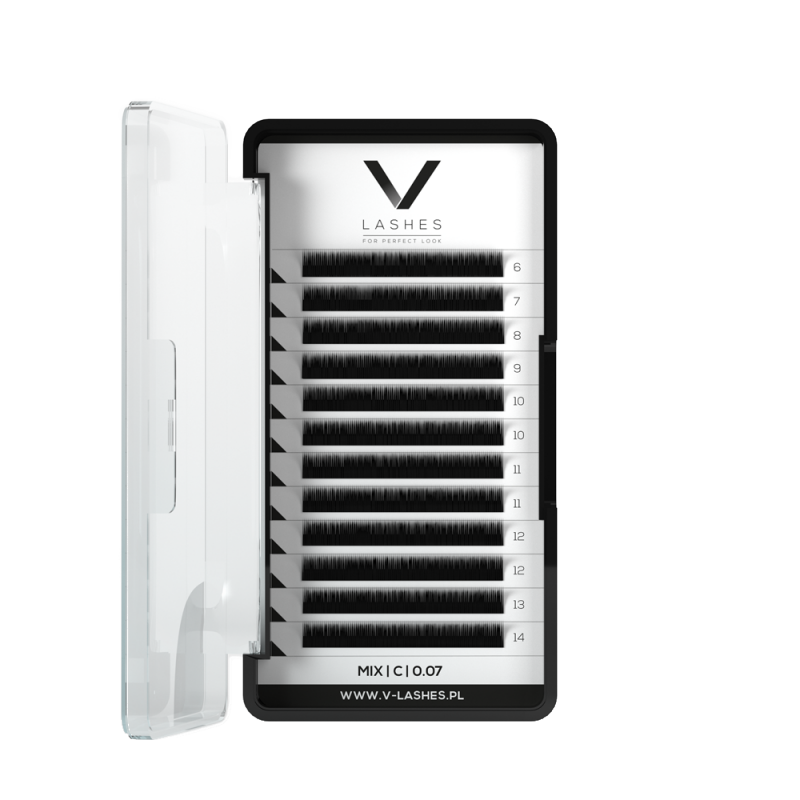 VLashes PLATINUM C uvijene trepavice dužine 6