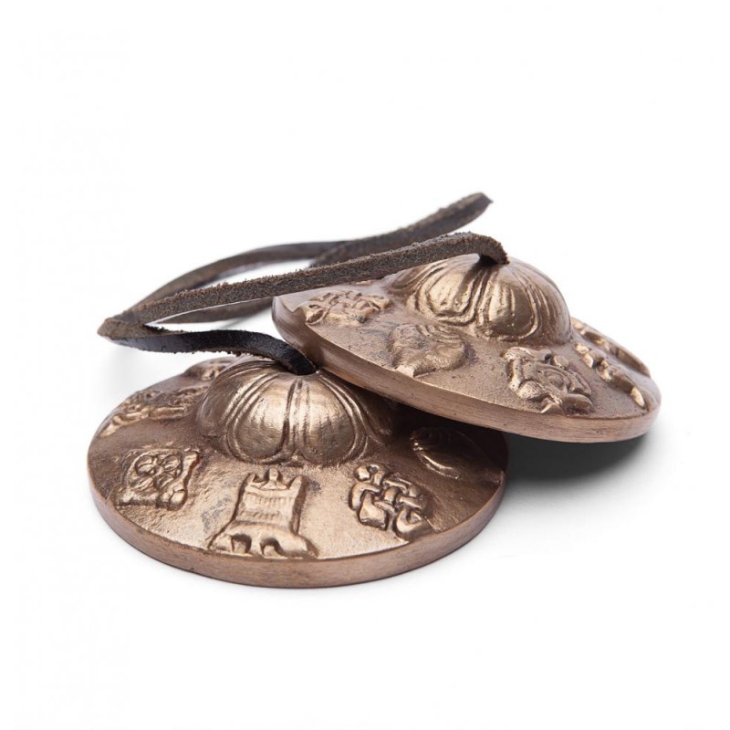 Tibetanske činele z ornamentom