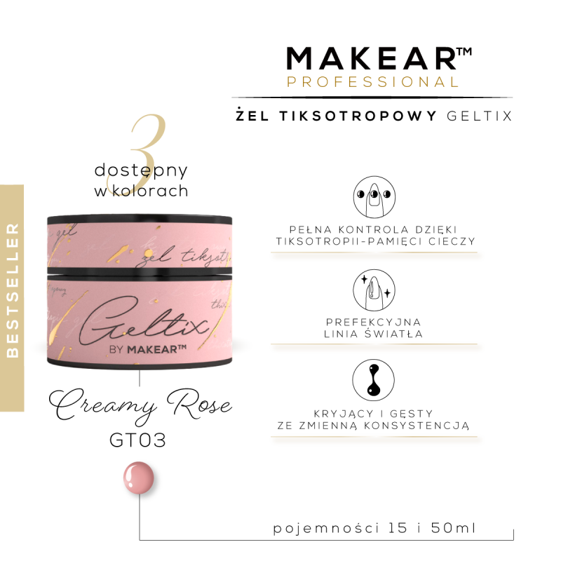 Makear GELTIX Creamy ROSE 15ml