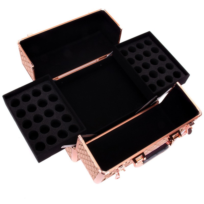 Kozmetički kovčeg Rose gold - Diamant 3D