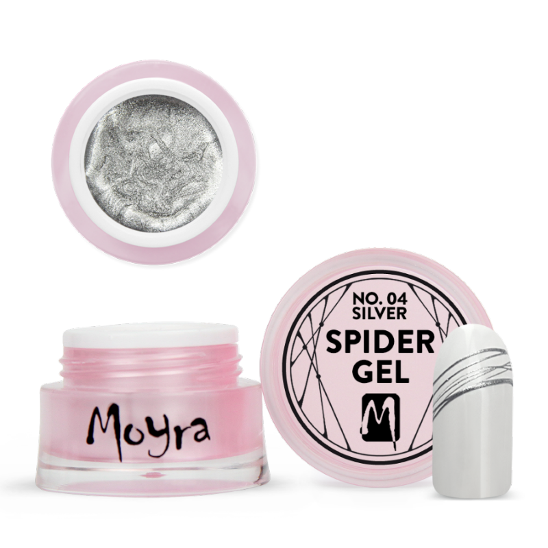 Moyra SPIDER GEL No.4 - SREBRNA