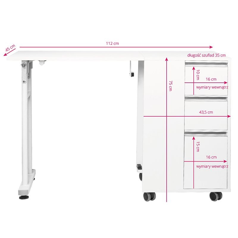 Sklopivi stol za manikuru AS6501 / BD-3802