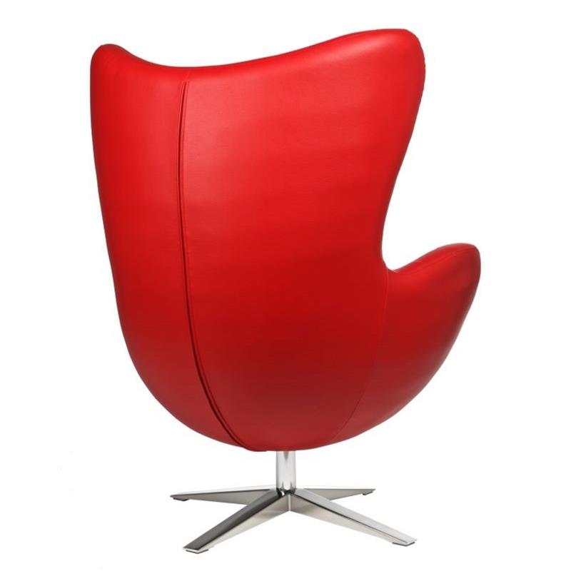 Fotelj Egg - Umetno usnje (skaj) v črni in bež barvi