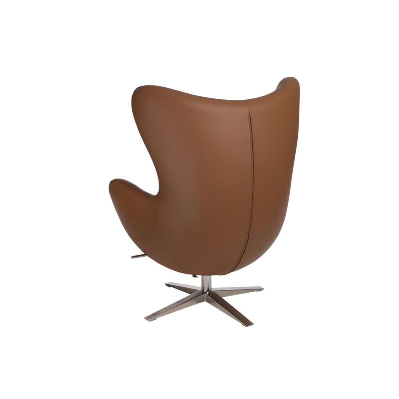 Fotelj Egg - Umetno usnje (skaj) v črni in bež barvi