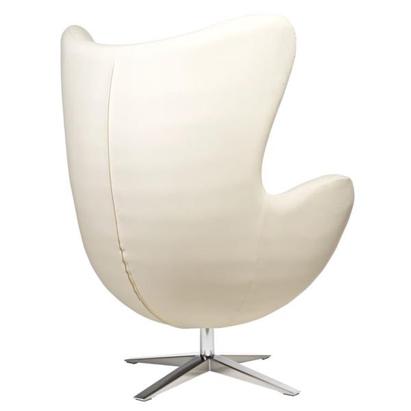 Fotelj Egg - Umetno usnje (skaj) v črni in bež barvi